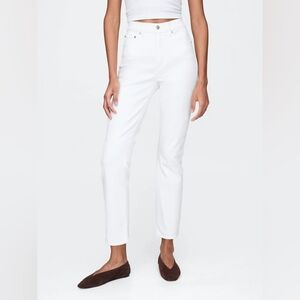 GAP Vintage Slim Sky High Rise White Straight Jeans Womens Size 10 Tall Denim